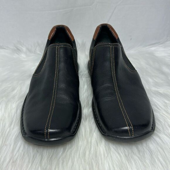 Cole Haan Zeno Black Leather Slip On Loafers SEE DESCRIPTION Sz 7.5 - Picture 2 of 6